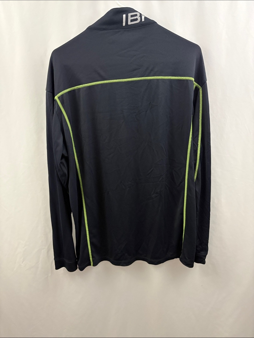 Ibkul Pullover Mens Large Gray 1/4 Zip Pockets Performance Golf Stretch - Picture 6 of 8